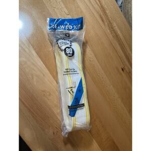 Vintage Lawn Chair Webbing Wellington RE-WEB KIT 80 ft Yellow Stripes 2 1/4" NOS